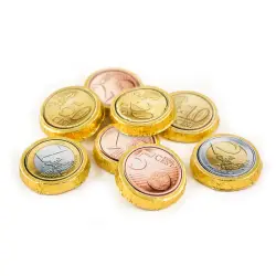 Czekoladowe monety euro