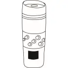 Kubek termiczny ARABICA biały/fioletowy