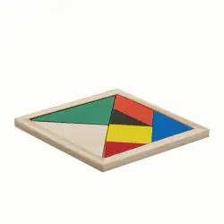 Drewniane puzzle TANGRAM BASE - kolor Kolorowy