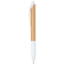 Długopis BAMBOO RUBBER biało brązowy