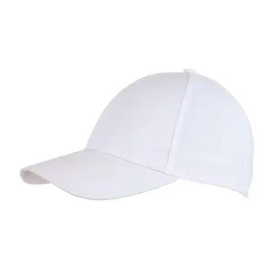 6 segmentowa czapka PITCHER biały