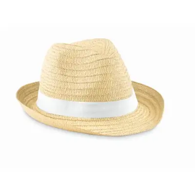 Biały kapelusz plażowy
