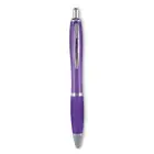 Riocolour - Długopis z miękkim uchwytem - Kolor przezroczysty fioletowy