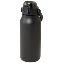 Giganto butelka o pojemności 1600 ml wykonana ze stali nierdzewnej z recyklingu z miedzianą izolacją próżniową posiadająca ce kolor czarny