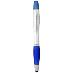 Długopis ze stylusem  i zakreślaczem - kolor szary
