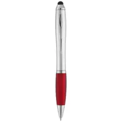 Długopis ze stylusem Nash - czerwona gumka