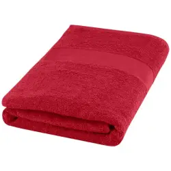 Amelia bawełniany ręcznik kąpielowy o gramaturze 450 g/m² i wymiarach 70 x 140 cm - czerwony