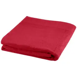 Evelyn bawełniany ręcznik kąpielowy o gramaturze 450 g/m² i wymiarach 100 x 180 cm - czerwony
