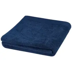 Riley bawełniany ręcznik kąpielowy o gramaturze 550 g/m² i wymiarach 100 x 180 cm - niebieski