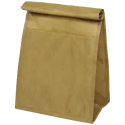 Mała torba termoizolacyjna z fakturą torby papierowej Clover - kolor brazowy