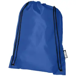 Plecak Oriole ze sznurkiem ściągającym z recyklowanego plastiku PET kolor błękit królewski