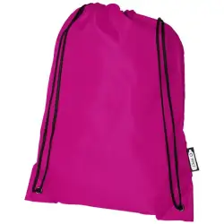 Plecak Oriole ze sznurkiem ściągającym z recyklowanego plastiku PET - różowy