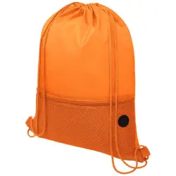 Siateczkowy plecak Oriole ściągany sznurkiem - kolor pomarańczowy