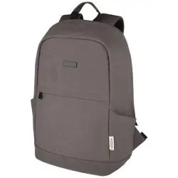 Joey 15,6-calowy plecak na laptopa z płótna z recyklingu z certyfikatem GRS o pojemności 18 l kolor szary