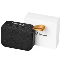 Materiałowy głośnik Bluetooth® Fashion - kolor czarny