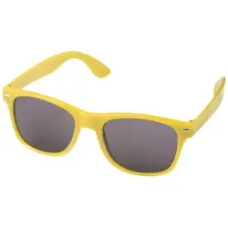 Okulary przeciwsłoneczne z plastiku PET z recyklingu Sun Ray - kolor żółty