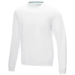 Męska organiczna bluza Jasper wykonana z recyclingu i posiadająca certyfikat GOTS kolor biały / XS