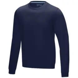 Męska organiczna bluza Jasper wykonana z recyclingu i posiadająca certyfikat GOTS kolor niebieski / XS