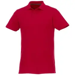 Helios - koszulka męska polo z krótkim rękawem kolor czerwony / L
