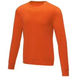 Zenon męska bluza z okrągłym dekoltem kolor pomarańczowy / XS