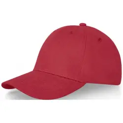 6-panelowa czapka Davis kolor czerwony