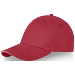 6-panelowa czapka baseballowa Darton kolor czerwony