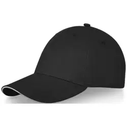 6-panelowa czapka baseballowa Darton kolor czarny