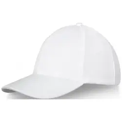 6-panelowa bawełniana czapka Drake z daszkiem typu trucker cap kolor biały