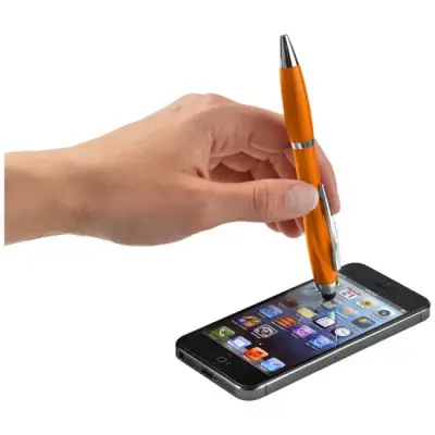 Długopis ze stylusem Nash - kolor pomarańczowy
