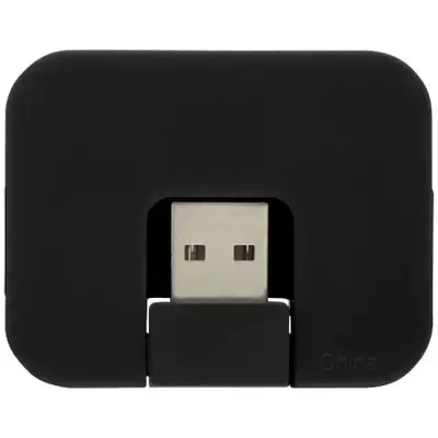 Rozdzielacz USB Gaia 4-portowy - kolor czarny