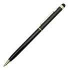 Długopis aluminiowy Touch Tip Gold  - kolor czarny