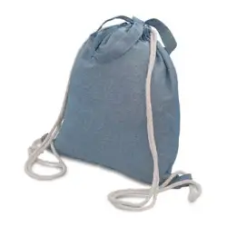 Plecak z bawełny Moti kolor niebieski