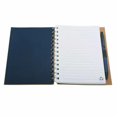Notes eco z długopisem  - kolor granatowy