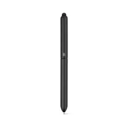 Długopis z końcówką dotykową, aluminium kolor czarny