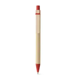 Długopis z papieru kraftowego kolor czerwony