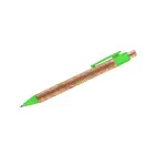 Korkowy długopis KORTE - kolor zielony