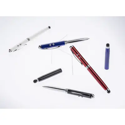 Długopis touch QUATRO z latarką i wskaźnikiem laserowym czarny