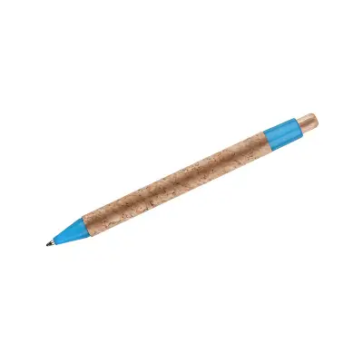 Korkowy długopis KORTE - kolor niebieski