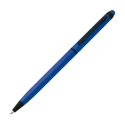 Długopis metalowy z końcówką do ekranów dotykowych - kolor niebieski