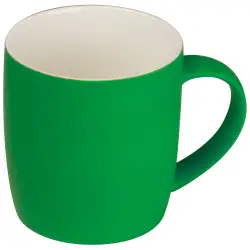 Kubek ceramiczny - gumowany 300 ml - kolor zielony