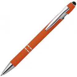 Długopis plastikowy touch pen kolor pomarańczowy