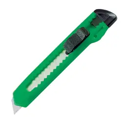 Nóż z ostrzem łamanym - kolor zielony