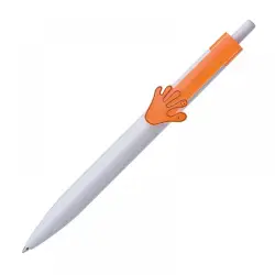 Długopis plastikowy CrisMa Smile Hand - kolor pomarańczowy