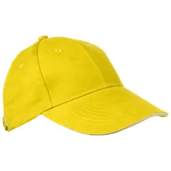 Czapka z daszkiem - kolor żółty