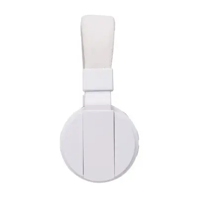 Białe składane słuchawki Bluetooth