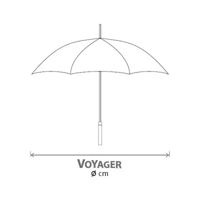 Wiatroodporny parasol z rączką w kształcie C