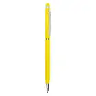 Długopis z gumową końcówką - żółty