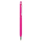 Długopis z gumową końcówką - różowy