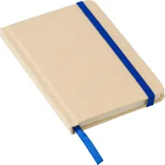 Notatnik A6 z papieru kraftowego z recyklingu, twarda okładka - kolor niebieski