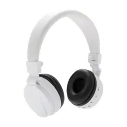Białe składane słuchawki Bluetooth
